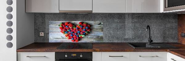 Panneau crédence cuisine Coeur en fruits
