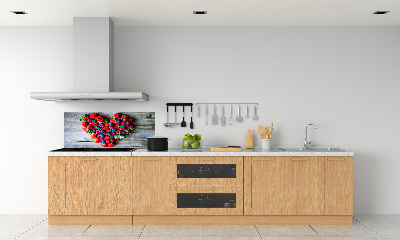 Panneau crédence cuisine Coeur en fruits