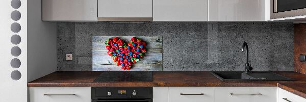 Panneau crédence cuisine Coeur en fruits