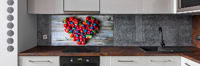 Panneau crédence cuisine Coeur en fruits
