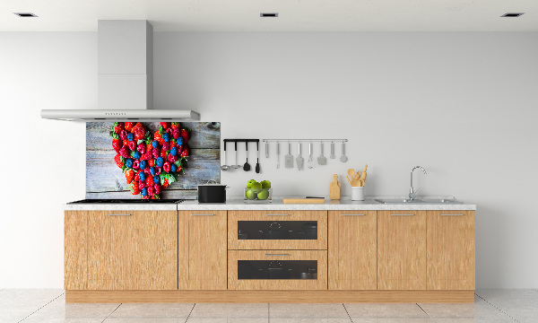 Panneau crédence cuisine Coeur en fruits