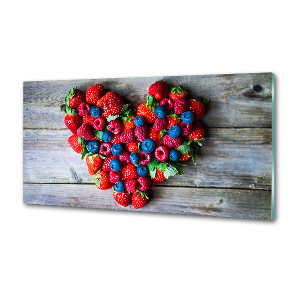 Panneau crédence cuisine Coeur en fruits