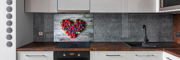 Panneau crédence cuisine Coeur en fruits