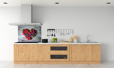 Panneau crédence cuisine Coeur en fruits