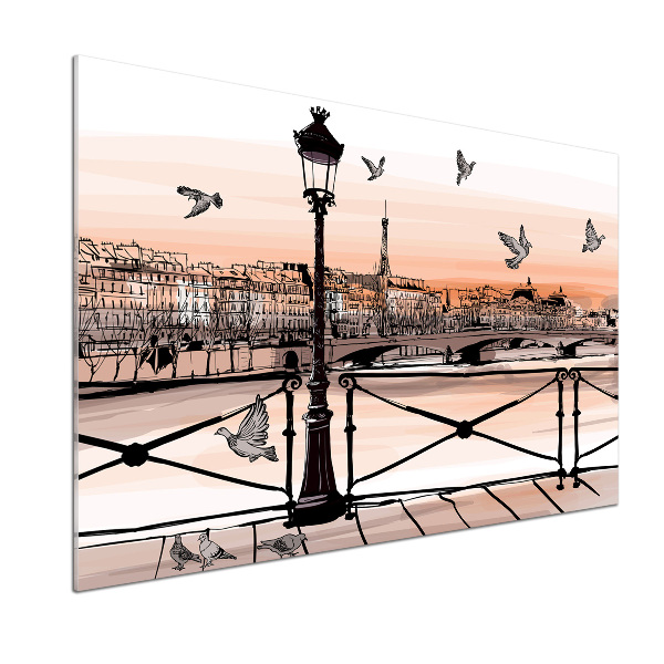 Panneau crédence cuisine Crépuscule à Paris