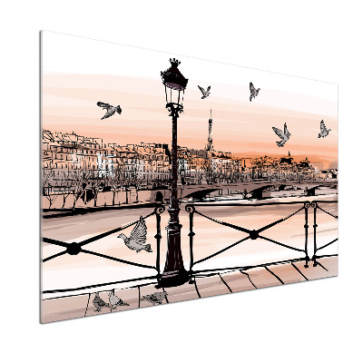 Panneau crédence cuisine Crépuscule à Paris