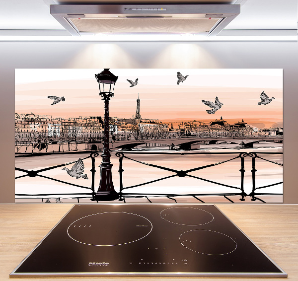 Panneau crédence cuisine Crépuscule à Paris