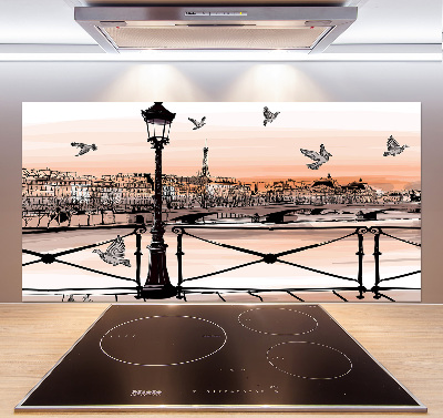 Panneau crédence cuisine Crépuscule à Paris