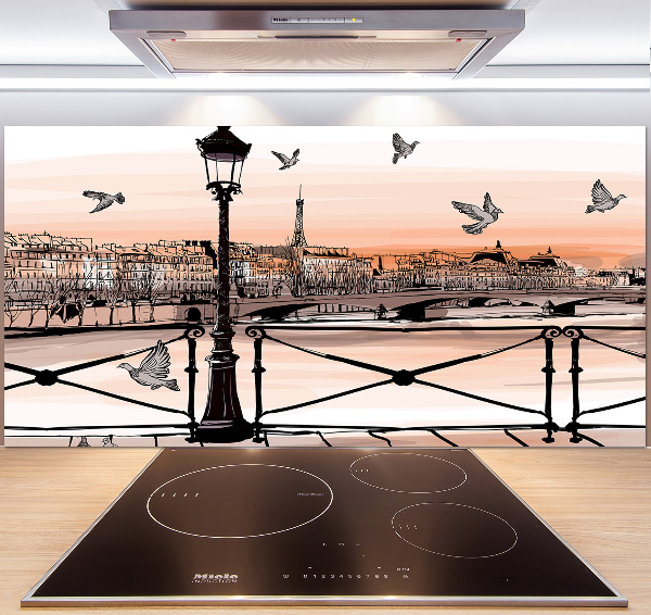 Panneau crédence cuisine Crépuscule à Paris