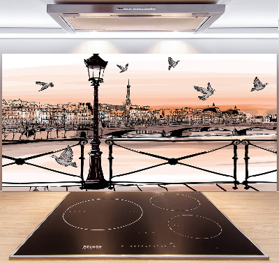 Panneau crédence cuisine Crépuscule à Paris