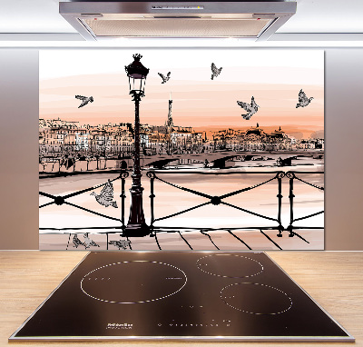 Panneau crédence cuisine Crépuscule à Paris