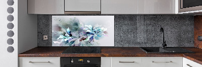 Crédence de cuisine en verre Abstraction de fleurs