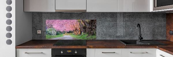 Crédence en verre Fleurs de cerisier