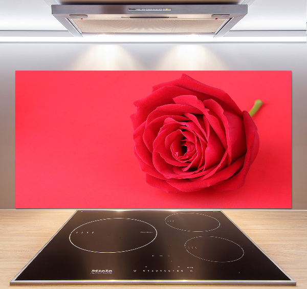 Crédence cuisine en verre Rose rouge