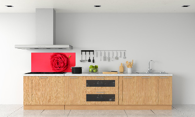 Crédence cuisine en verre Rose rouge