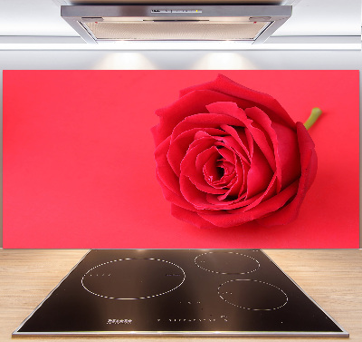 Crédence cuisine en verre Rose rouge