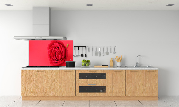 Crédence cuisine en verre Rose rouge