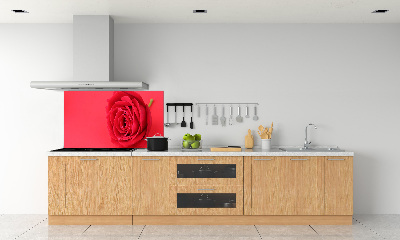 Crédence cuisine en verre Rose rouge