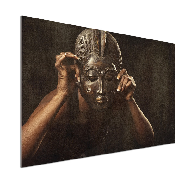 Crédence en verre cuisine Masque africain
