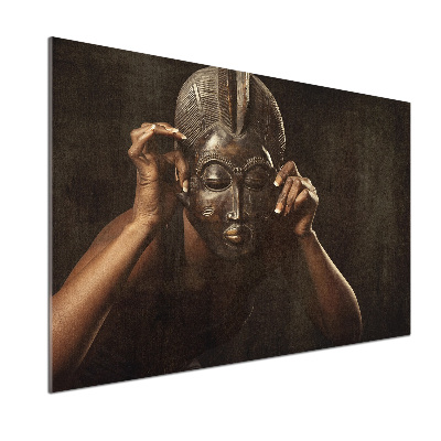 Crédence en verre cuisine Masque africain