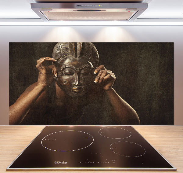 Crédence en verre cuisine Masque africain