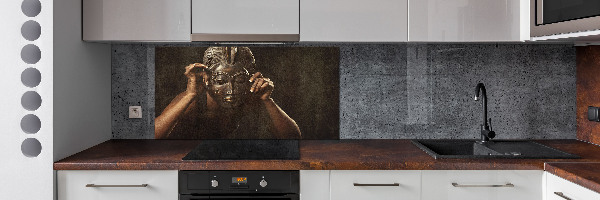 Crédence en verre cuisine Masque africain