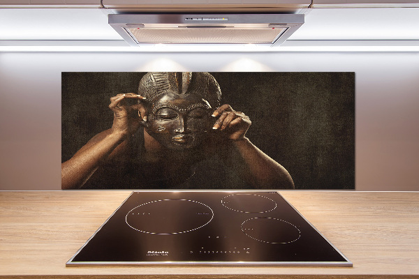 Crédence en verre cuisine Masque africain
