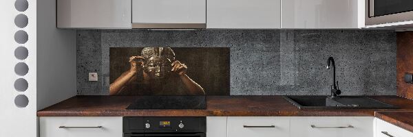 Crédence en verre cuisine Masque africain