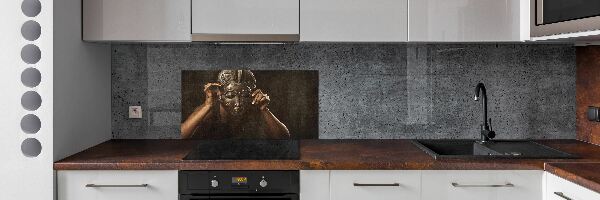 Crédence en verre cuisine Masque africain