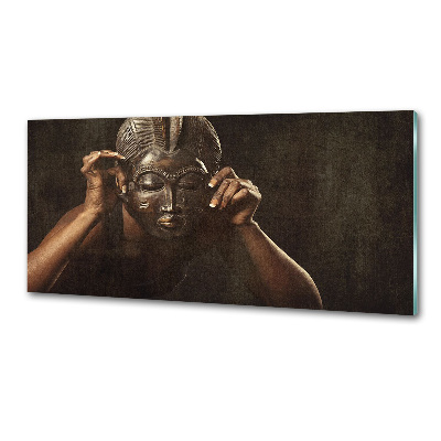 Crédence en verre cuisine Masque africain