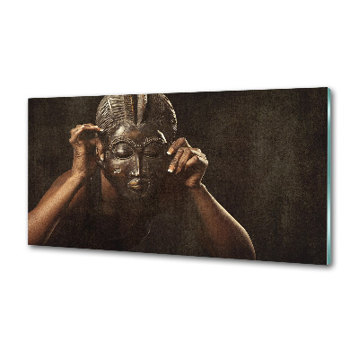 Crédence en verre cuisine Masque africain