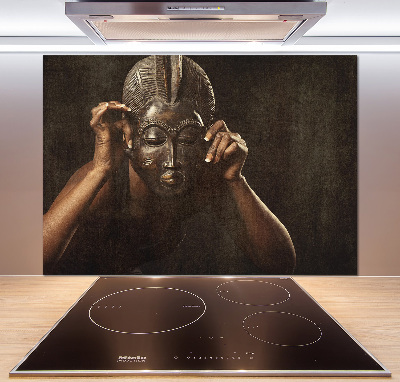 Crédence en verre cuisine Masque africain