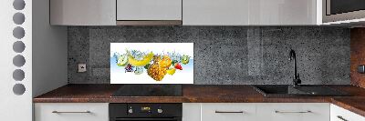 Verre pour crédence Fruits sous l'eau