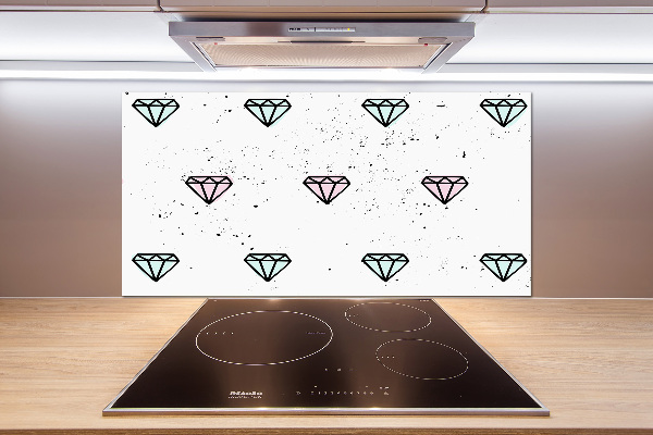 Verre pour crédence Diamants