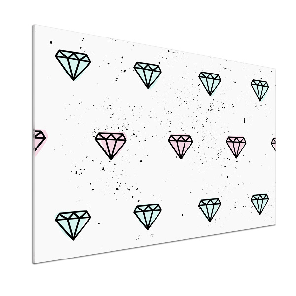 Verre pour crédence Diamants