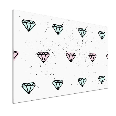 Verre pour crédence Diamants