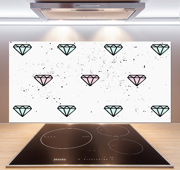 Verre pour crédence Diamants
