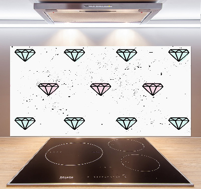 Verre pour crédence Diamants