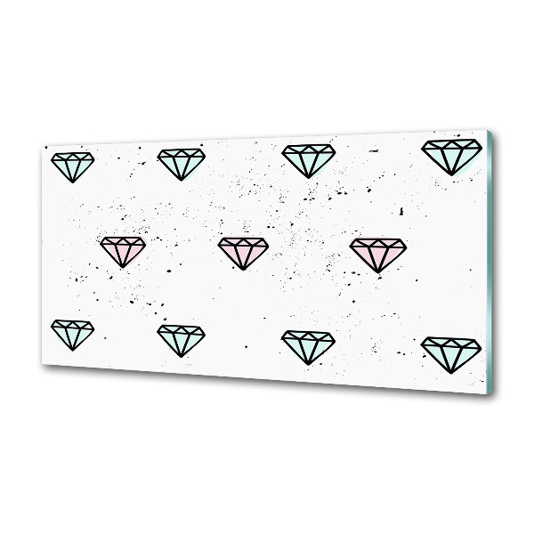 Verre pour crédence Diamants