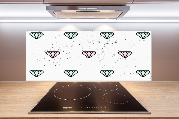 Verre pour crédence Diamants