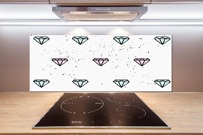 Verre pour crédence Diamants