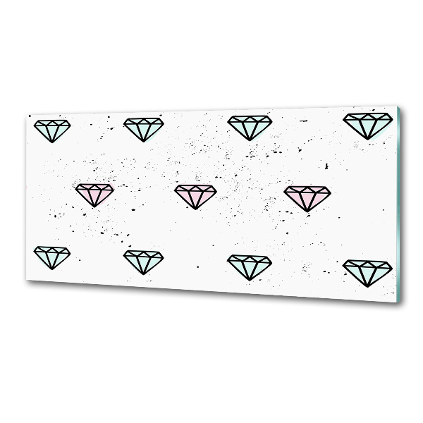 Verre pour crédence Diamants