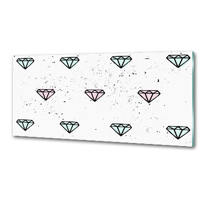 Verre pour crédence Diamants