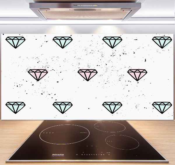 Verre pour crédence Diamants