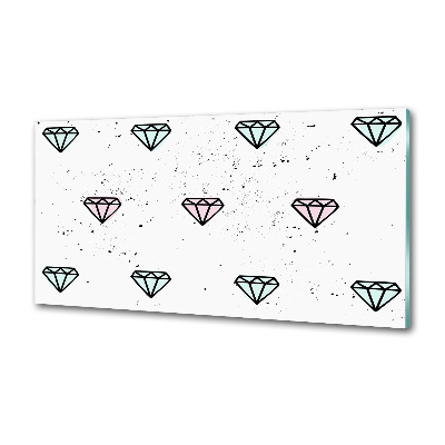 Verre pour crédence Diamants