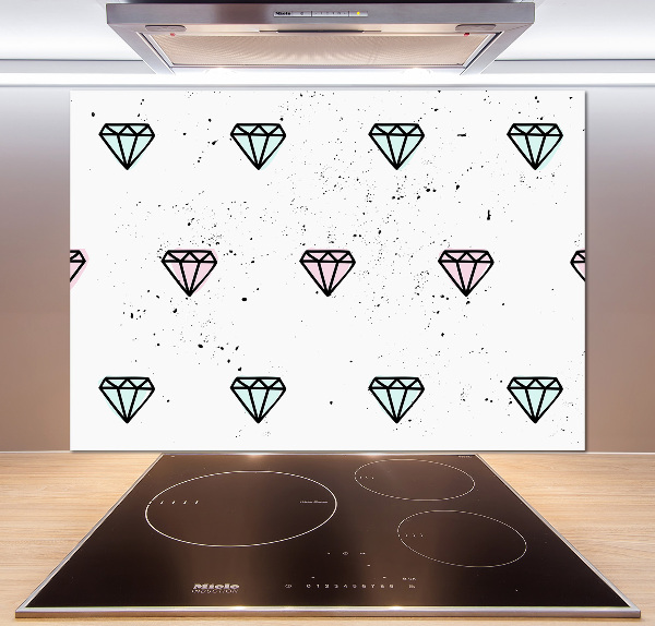 Verre pour crédence Diamants
