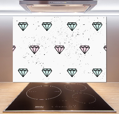 Verre pour crédence Diamants