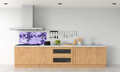 Crédence cuisine en verre trempé Motif floral