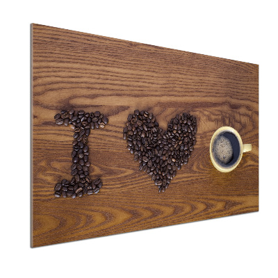Crédence cuisine en verre trempé J'aime le café