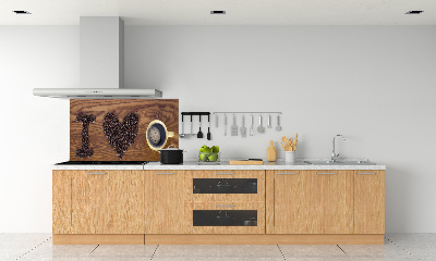 Crédence cuisine en verre trempé J'aime le café